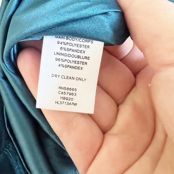 Chelsea28 Blue Velvet Sleeveless High Neck Dress Women's Size X-Large XL - Picture 8 of 10